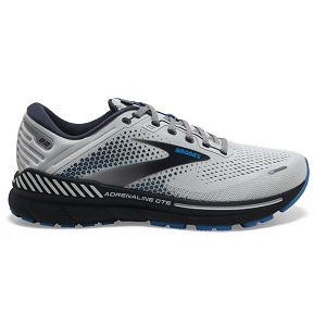 Brooks Adrenaline GTS 22 Road Running Shoes - Mens, Grey/Blue/Black | IE-YWS639517